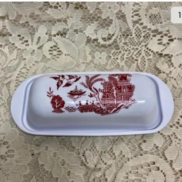 Other - Red Willow  Melamine Covered Butter Dish  7.5in L x 3.5in W x 2in H.